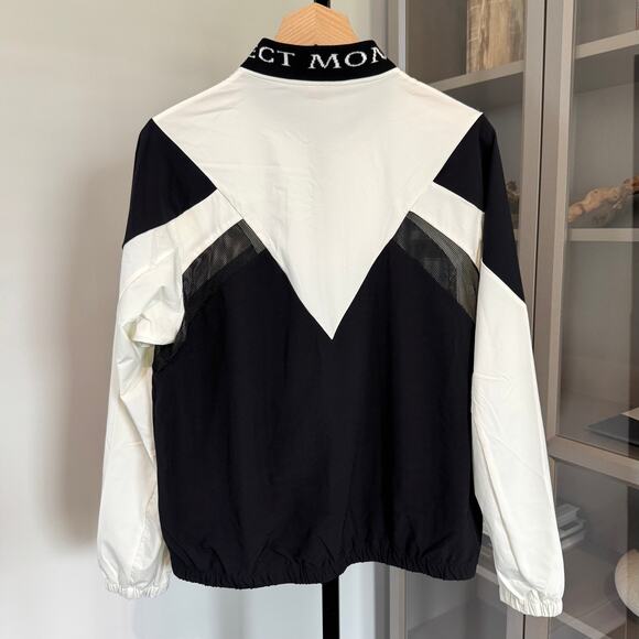 Perfect Moment Track Jacket NEW White Black Chevron Zip-Up Logo NWT M - Picture 2 of 6